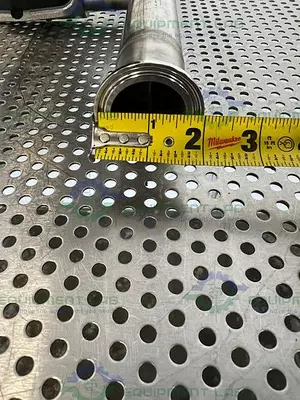 USED ITT PURE-FLO A216 4-WAY DIAPHRAGM STAINLESS STEEL VALVE W/ 1.5" SANITARY FITTING
