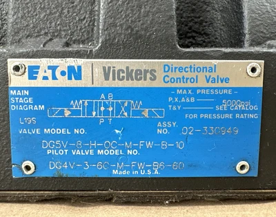 New | in-Stock Eaton DG5V-8-H-OC-M-FW-B-10 Valves/Fittings Indiana US | J&J Industrial Supply #1208955