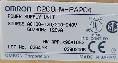 Used Omron C200HW-PA204 PLC Processors | Palmetto Automation #1151785