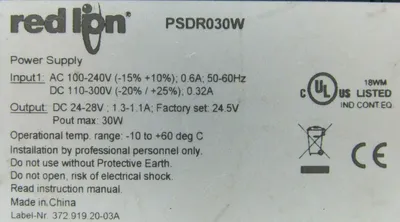 NEW RED LION PSDR030W POWER SUPPLY