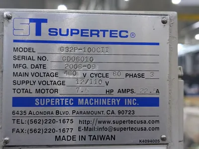 2006 SUPERTEC G32P-60CII Universal Cylindrical Grinders (Equipt) | Mohawk Machinery (11)