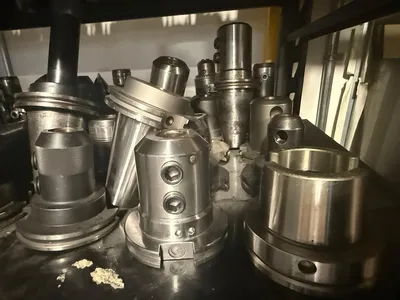 150PC CNC TOOLING LOT: CAT40/50, BT40/50, HSK63, COLLET, END MILL, SHRINK-FIT, BORING HEADS