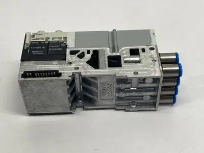 VMPA1-FB-AP-4-1 , VMPA1-FB-EMS-8, VMPA1-M1H-G-PI | Festo VMPA1-FB-AP-4-1 Sub Base w/ VMPA1-FB-EMS-8 Module VMPA1-M1H-G-PI Solenoid - Used