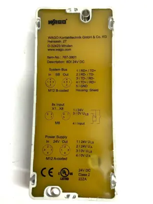 USED WAGO SPEEDWAY 767 8-CHANNEL DIGITAL I/O MODULE