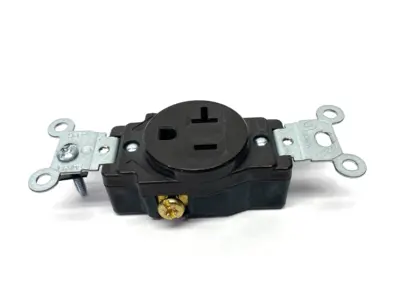 Used Leviton Brown Straight Blade Single Receptacle 2-Pole 3-Wire 125V 20A Misc Electrical & Power Parts Michigan US | Maverick Industrial Sales #1402501