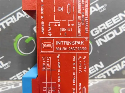 Stahl 9011/01-280/220/00 Intrinspak Safety Barrier 24VDC 137 Ohm Used