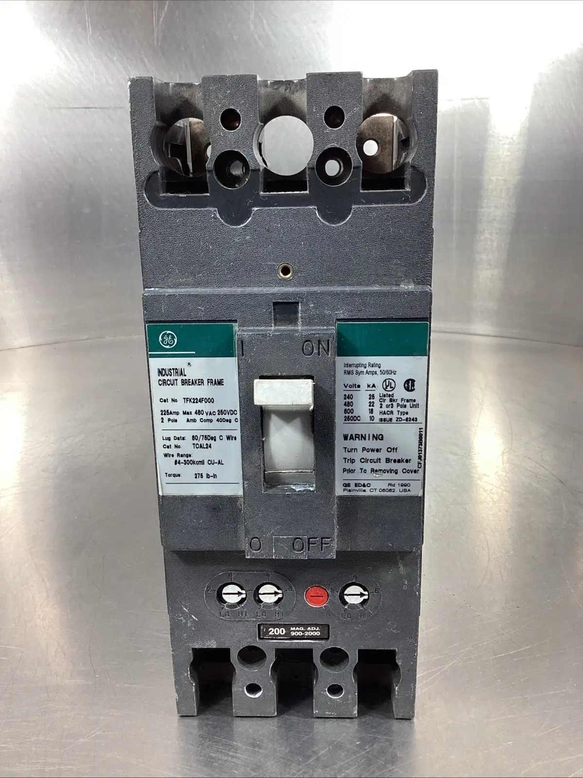 Used General Electric TFK224F000 Circuit Breakers | Palmetto Automation #1155995