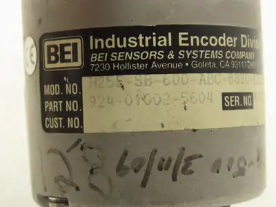 BEI H25E-SB-600-ABC-8830-LED-EM16 Rotary Incremental Encoder 3/8" Shaft 5VDC