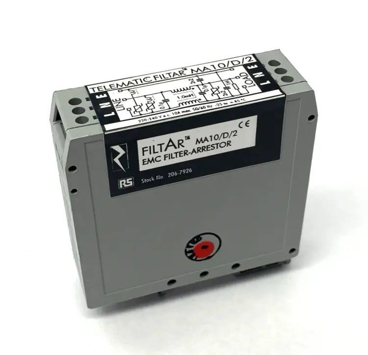 Used TELEMATIC FILTAR POWER LINE FILTER/SUPPRESSOR 10A SINGLE-PHASE DIN RAIL Surge Protectors Michigan US | Maverick Industrial Sales #1091435