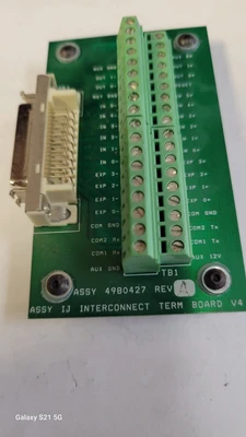 USED Interconnect board assy 4980427 rev A with cable