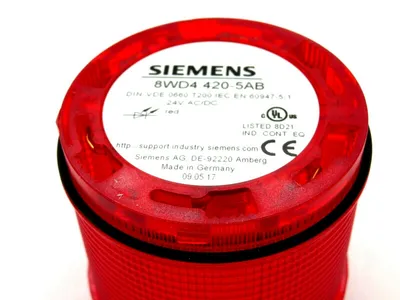 NEW SIEMENS 8WD4 420-5AB SIGNALING COLUMN RED LENS 8WD44205AB