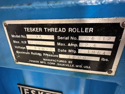 TESKER 25 THREAD ROLLER