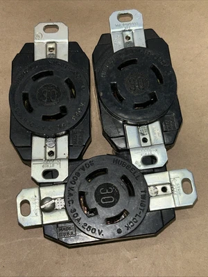 Variety Of Hubbell Twist-Lock Outlet Receptacles Fast Shipping! + Warranty