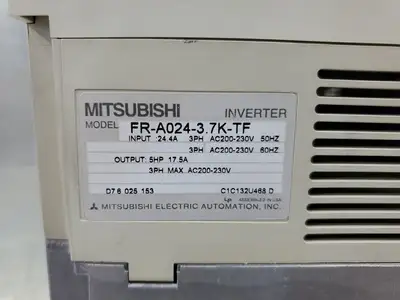 Used Mitsubishi Electric FR-A024-3.7K-TF Variable Speed Drives | Palmetto Automation #1149549