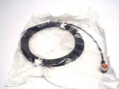 USED IFM 90° ANGLED PLC CORDSET M12 CONNECTOR 5M 10-36VDC 4