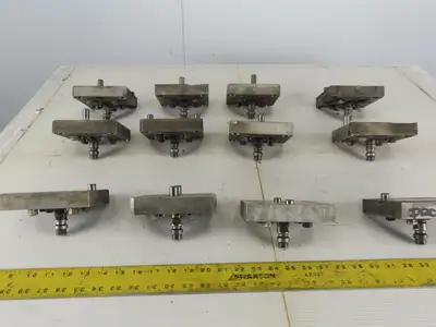 EDM Tooling 5"x5"x1" Aluminum Adapter Plate W/Spigot Lot of 12