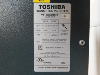 Used Toshiba VT13G9U4500 Variable Speed Drives Ohio US | Equipment Recovery Corp. #1329780