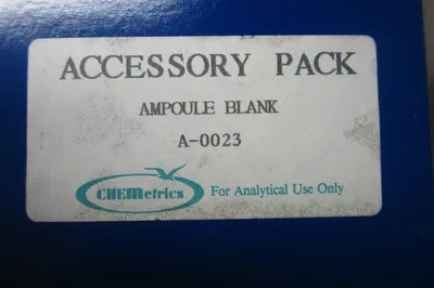 7 NEW CHEMETRICS A-0023 AMPOULE BLANK A0023