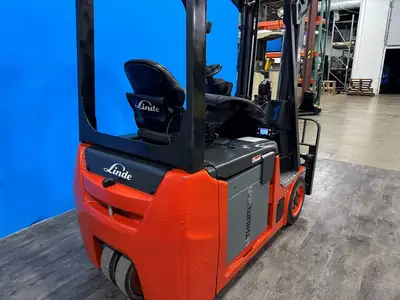 Used 2019 LINDE E18 3-Wheel Stand up Electric Counterbalance Forklifts Minnesota US | Birnstengel Equipment #1550221