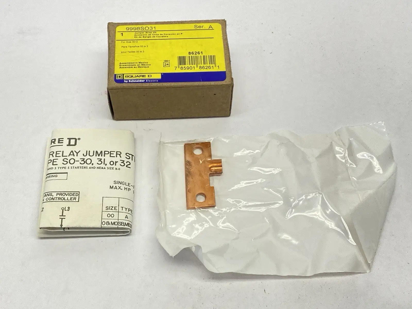 9998SO31 | Square D  Overload Relay Jumper Strap Size 00-2 - New