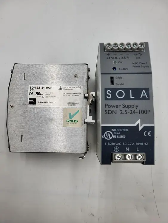 Used SOLA SOLA POWER SUPPLY SDN 2.5-24-1001P55 Power Supplies | ND Industrial Surplus #1216870