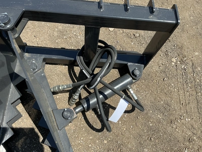 New JCT Tree / Post Puller Skid Steer Attachment, Universal Quick Attach, Has Hydraulic Hoses with Q...