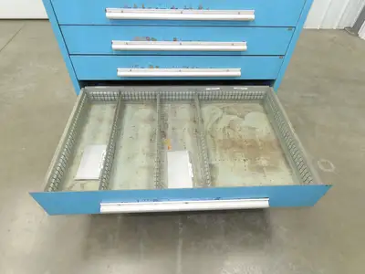 Nu-Era Modular Tool Storage Cabinet 10 Drawer 45x28x61" Stanley Vidmar Blue