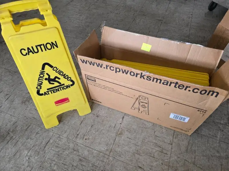 Yellow Safety Caution Signs