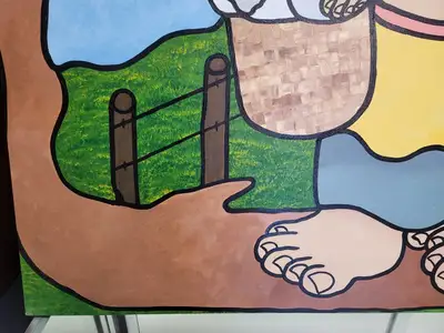 New | in-Stock FalconRestaurantSupply New Walmiru Original Faceless Painting on Canvas - Farmers 36" x 60" Restaurant Equipment (Miscellaneous) Illinois US | Falcon Restaurant Supply #1376717
