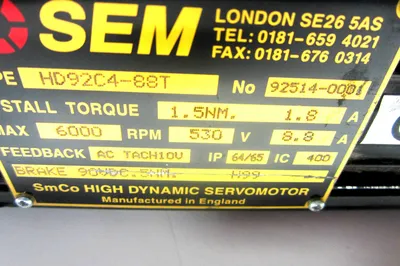 NEW SEM HD92C4-88T SERVO MOTOR HD924C488T