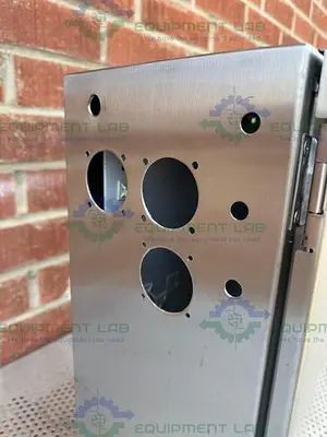 USED MILLIPORE STAINLESS STEEL INDUSTRIAL CONTROL PANEL ENCLOSURE 16" X 20" X 9"