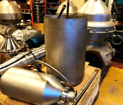Alfa-Laval MRPX 514 HGV-74C warm milk separator, 316SS.