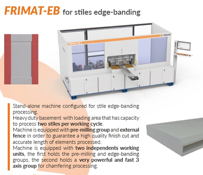 Friulmac Frimat-EB Edgebanding Machine for Profile-Wrapped Stiles