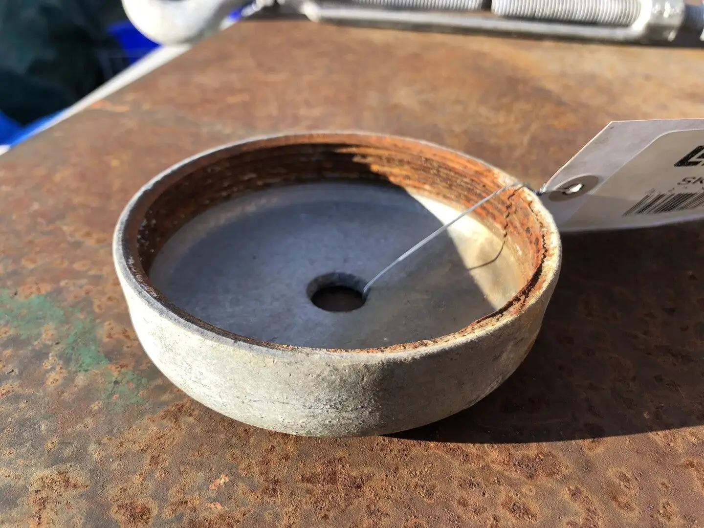 Threaded Steel Cap w/ Hole