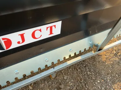 New JCT 84” Plow Blade Skid Steer Attachment, Universal Quick Attach, Hydraulic Angle, Spring Trip, ...