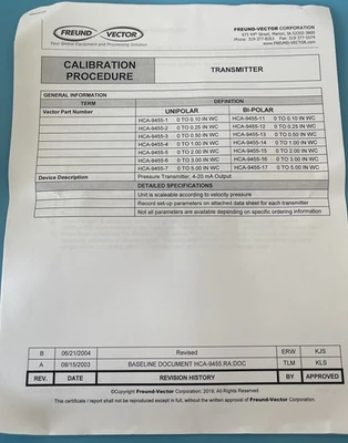 NEW Paragon Controls Inc. HCA-9455-5