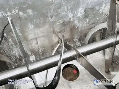 USED AARON PROCESS EQUIPMENT 11-CU.FT. JACKETED RIBBON BLENDER