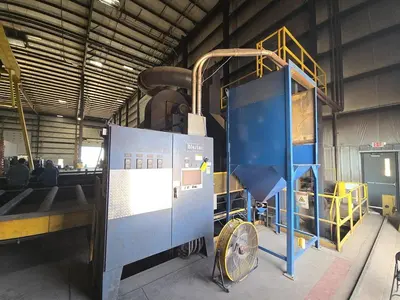Used 2008 BLASTEC 10' PLATE Roller Conveyor Shot Blaster Pennsylvania US | Shot Blasting Equipment #1541094