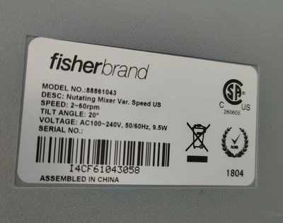 Used FISHER SCIENTIFIC _UNKNOWN_ Lab Mixers California US | Biotech Equipment Sales #1464625