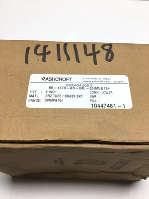 Ashcroft 60-1379-AS-04L-30IMV&15 Pressure Gauge