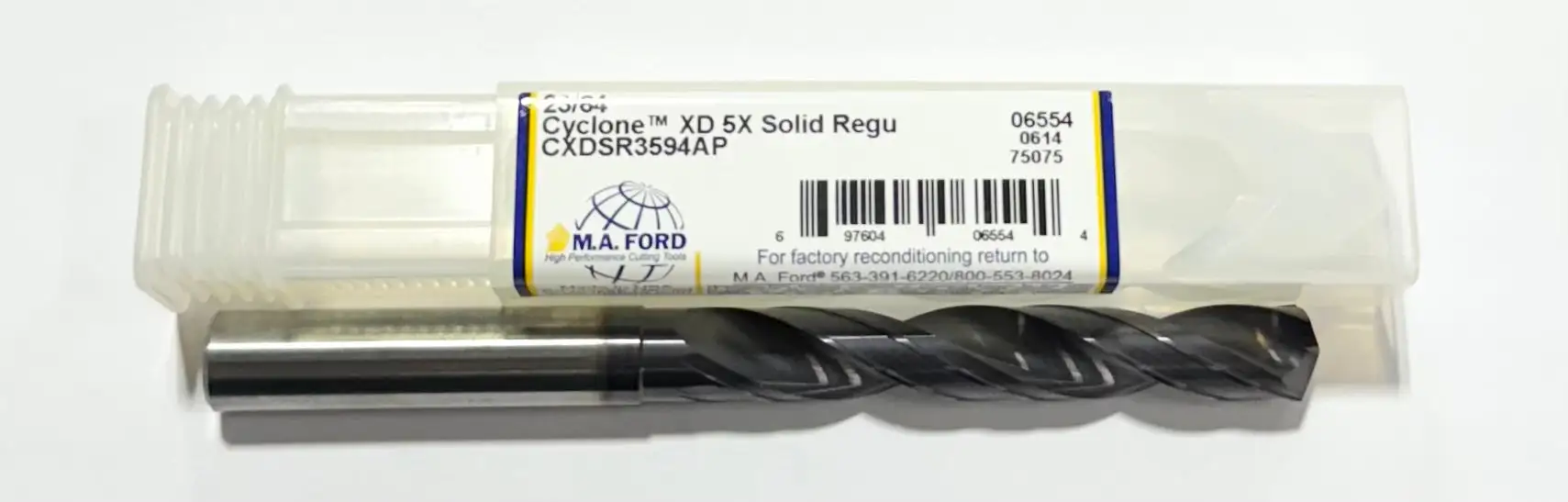 M.A. Ford 23/64" Solid Carbide Drill 5X Coolant Fed Double Margin Altima Plus