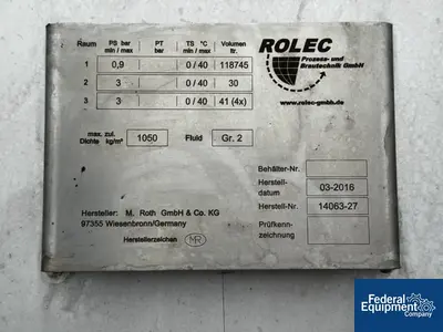 M Roth GmbH & Co 31,372 Gal M Roth GmbH Storage Tank, 304 S/S