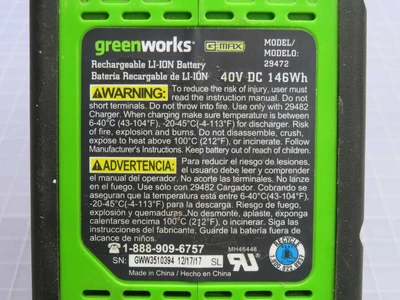 Used GREENWORKS _UNKNOWN_ Batteries Texas US | OCO Industrial #1759334