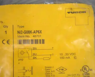 TURCK NI2-G08K-AP6X Inductive Proximity Sensor Loc5C22