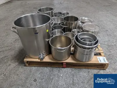 N/A Lot of Stainless Steel Pots
