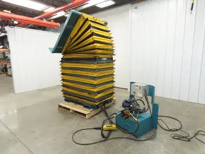 Advance Hydraulic Scissor Lift and Tilt Table 3500lb 48x48" 45° 36" Travel 120V