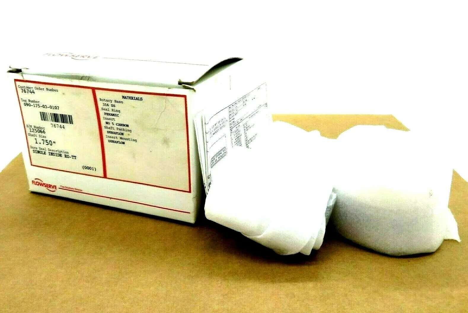 NEW FLOWSERVE 76744 SEAL KIT 090-175-03-0107 SHAFT 1.750" 125066
