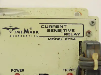 TimeMark 2734 Current Sensitive Relay See Pictures 2-20A 0.2-2.5 Sec Trip Delay