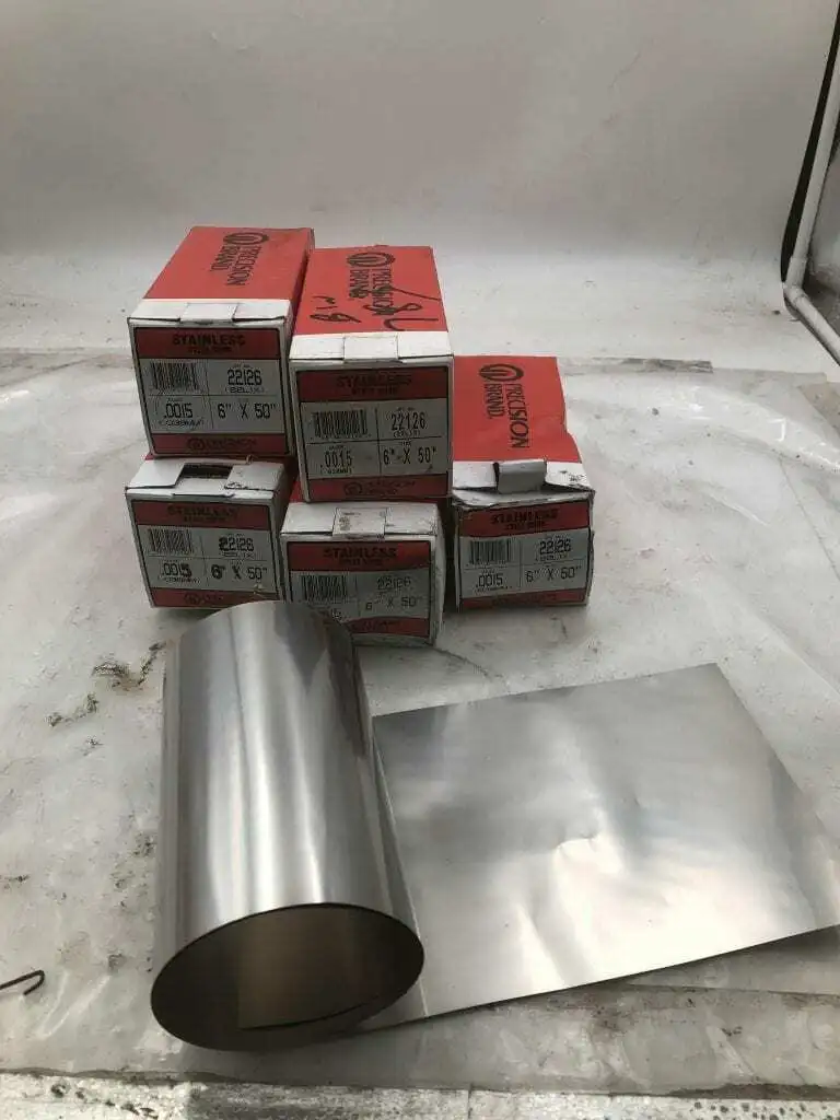 Precision Brand 22L1X 0.0015″ Stainless Steel Shim 6″ X 50″ -NIB Lot of 5