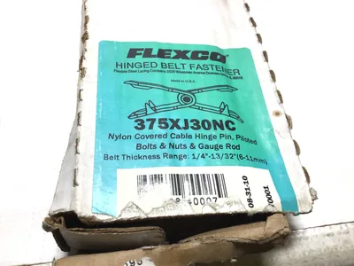 Flexco 375XJ30NC Bolt Hinged Belt Fastener 1/4″-13/32″(6-11mm) Belt Thickness